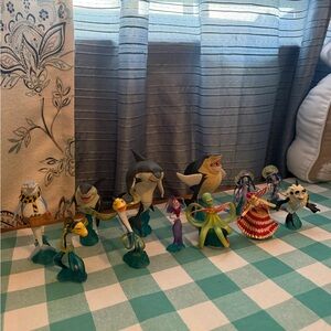 Shark Tale 2004 Hasbro Figure Lot – 12 Characters – DreamWorks Movie Toys – Rare